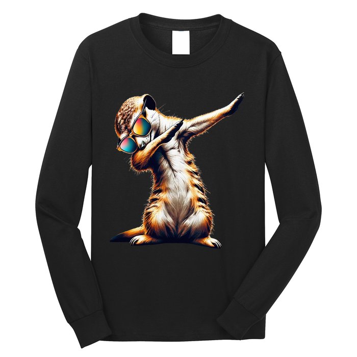 Dabbing Meerkat Dancing Dab Surikate Long Sleeve Shirt