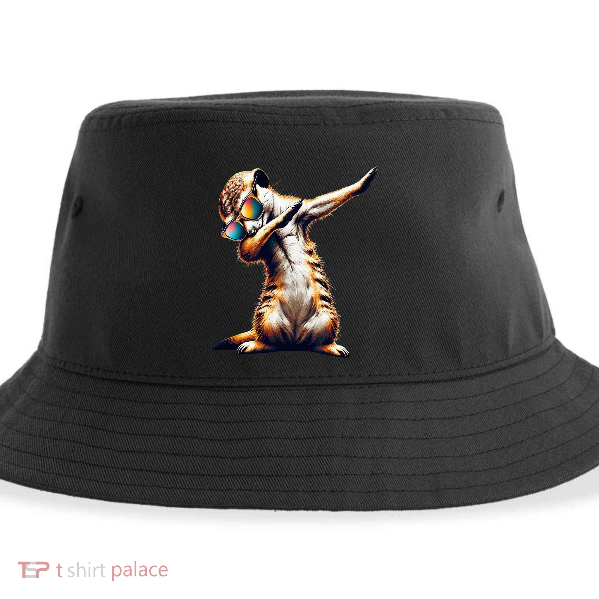 Dabbing Meerkat Dancing Dab Surikate Sustainable Bucket Hat