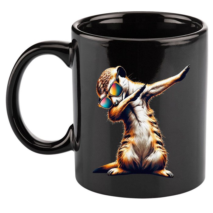 Dabbing Meerkat Dancing Dab Surikate 11oz C Handle Ceramic Mug