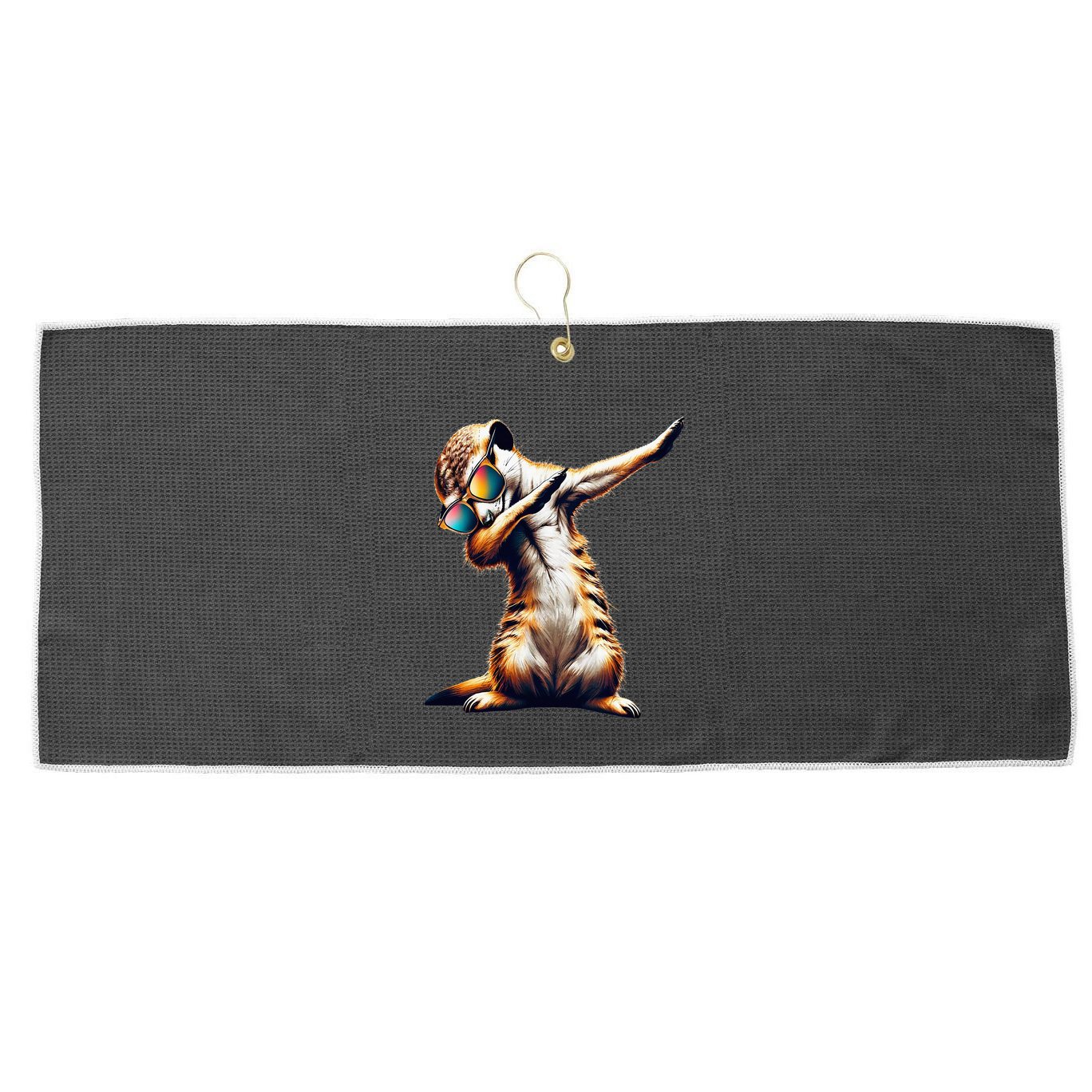 Dabbing Meerkat Dancing Dab Surikate Large Microfiber Waffle Golf Towel
