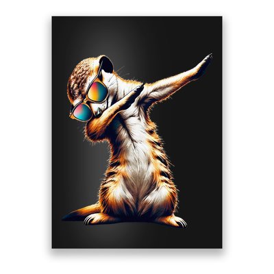 Dabbing Meerkat Dancing Dab Surikate Poster