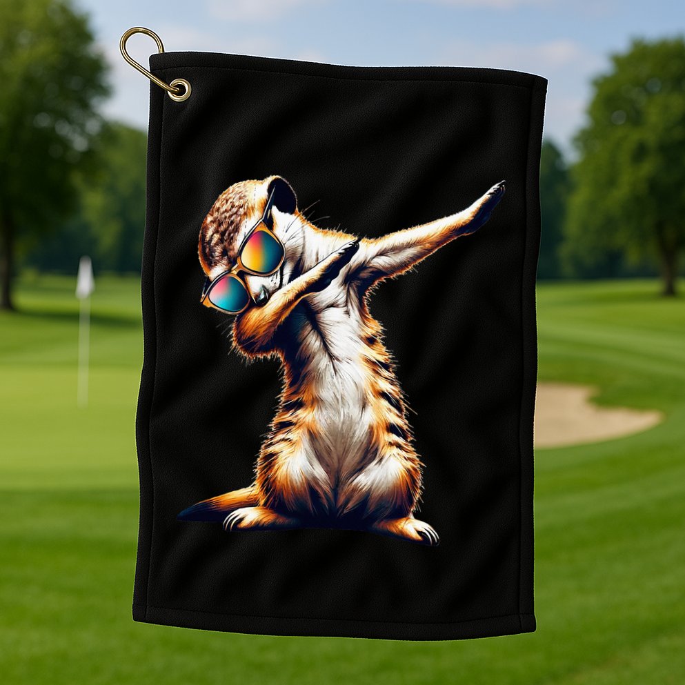Dabbing Meerkat Dancing Dab Surikate Golf Towel