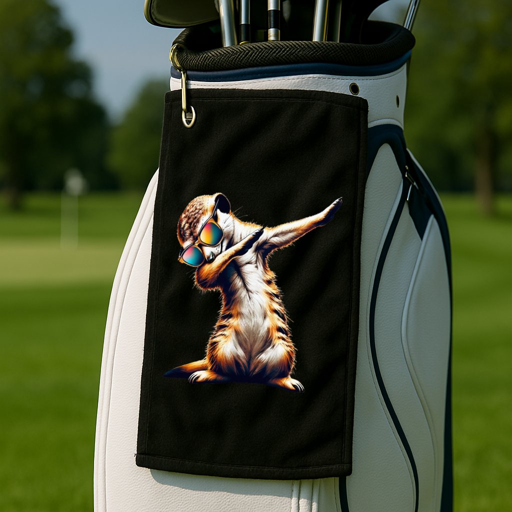 Dabbing Meerkat Dancing Dab Surikate Golf Towel