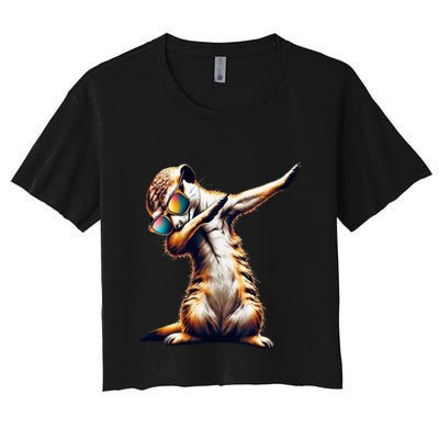 Dabbing Meerkat Dancing Dab Surikate Crop Top
