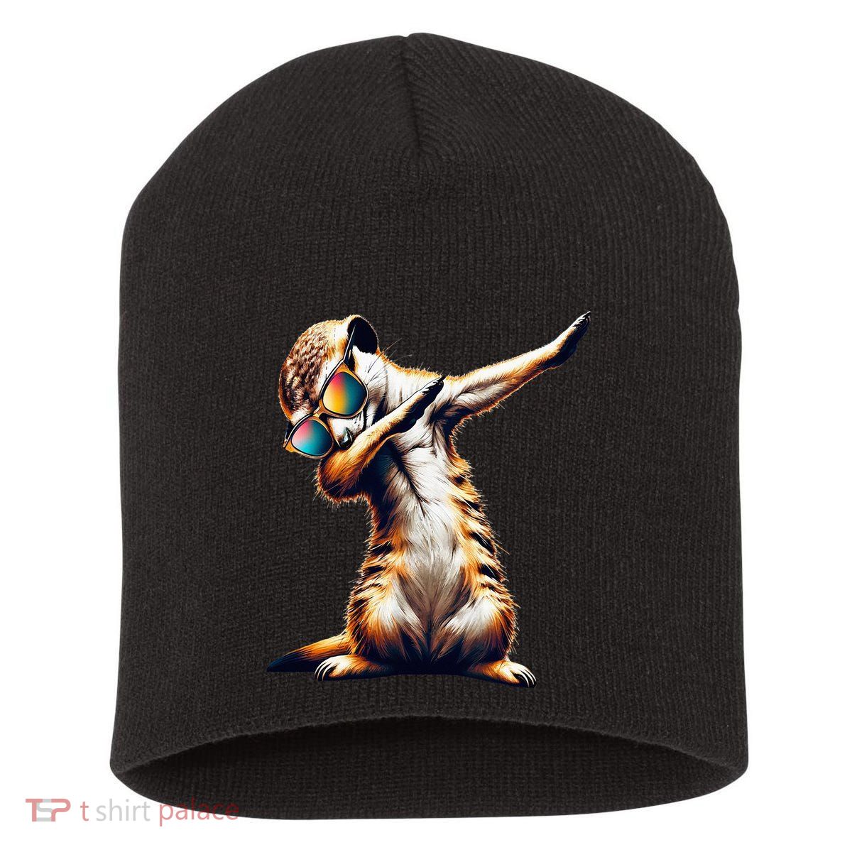 Dabbing Meerkat Dancing Dab Surikate Short Acrylic Beanie