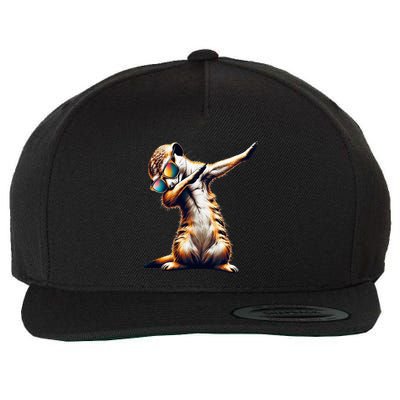 Dabbing Meerkat Dancing Dab Surikate Wool Snapback Cap