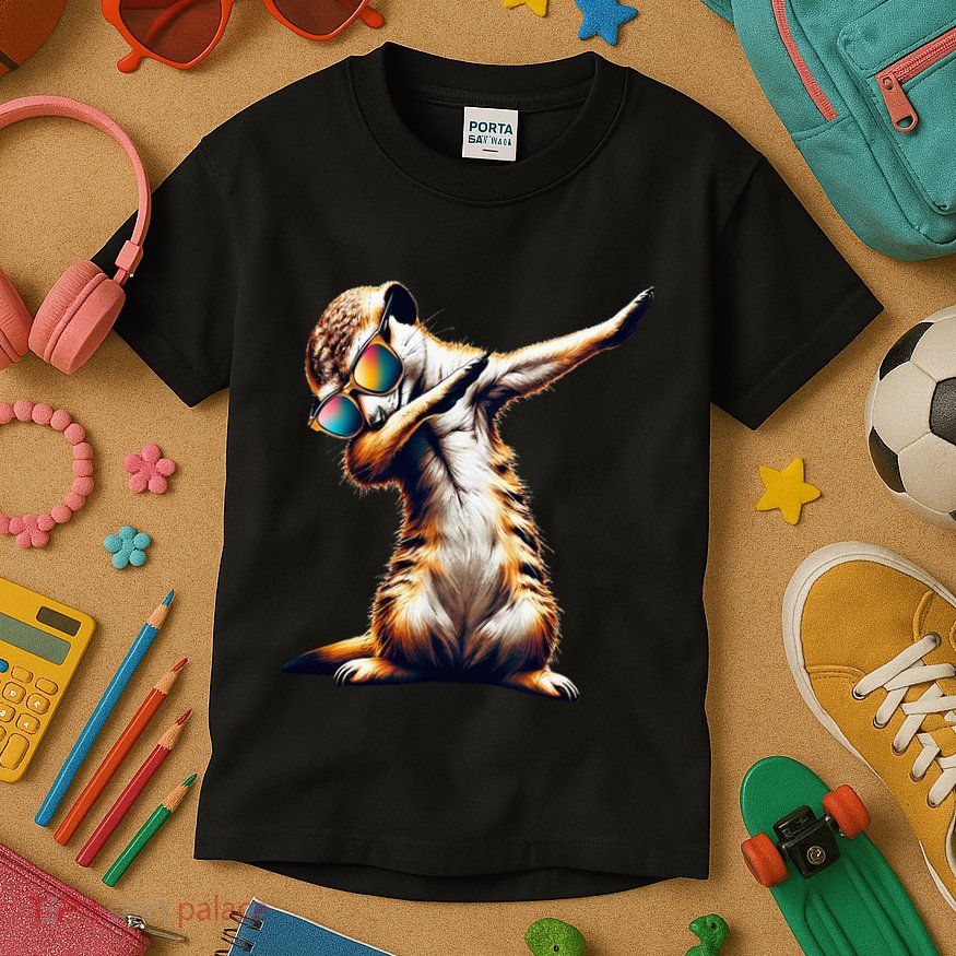 Dabbing Meerkat Dancing Dab Surikate Kids T-Shirt