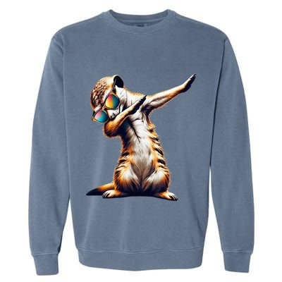 Dabbing Meerkat Dancing Dab Surikate Garment-Dyed Sweatshirt