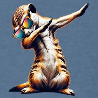 Dabbing Meerkat Dancing Dab Surikate Garment-Dyed Sweatshirt