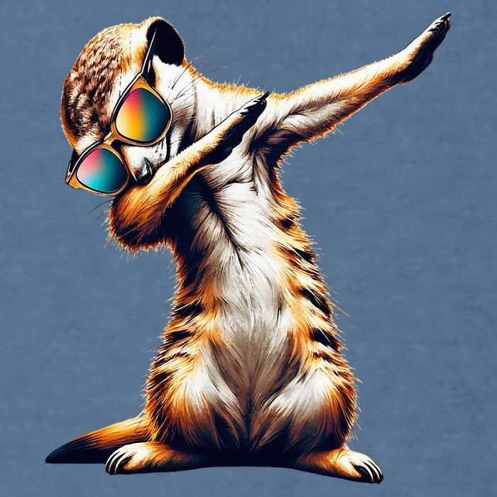 Dabbing Meerkat Dancing Dab Surikate Garment-Dyed Sweatshirt