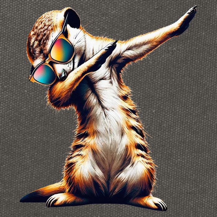 Dabbing Meerkat Dancing Dab Surikate Cotton Canvas Backpack
