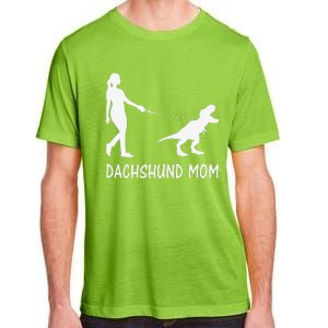 Dachshund Mom Doxie Mama Dog Dinosaur Funny Mothers Day Adult ChromaSoft Performance T-Shirt