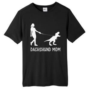 Dachshund Mom Doxie Mama Dog Dinosaur Funny Mothers Day Tall Fusion ChromaSoft Performance T-Shirt