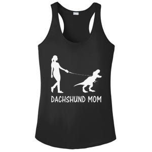 Dachshund Mom Doxie Mama Dog Dinosaur Funny Mothers Day Ladies PosiCharge Competitor Racerback Tank