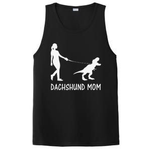 Dachshund Mom Doxie Mama Dog Dinosaur Funny Mothers Day PosiCharge Competitor Tank