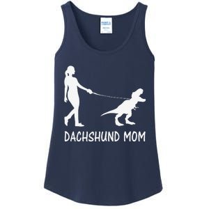 Dachshund Mom Doxie Mama Dog Dinosaur Funny Mothers Day Ladies Essential Tank