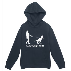 Dachshund Mom Doxie Mama Dog Dinosaur Funny Mothers Day Urban Pullover Hoodie