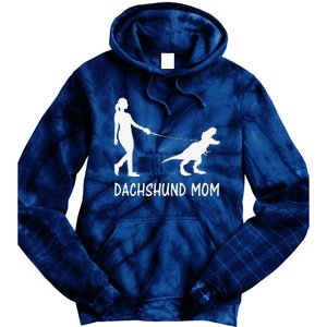 Dachshund Mom Doxie Mama Dog Dinosaur Funny Mothers Day Tie Dye Hoodie