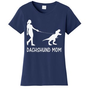 Dachshund Mom Doxie Mama Dog Dinosaur Funny Mothers Day Women's T-Shirt