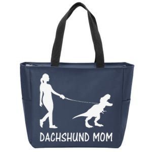 Dachshund Mom Doxie Mama Dog Dinosaur Funny Mothers Day Zip Tote Bag