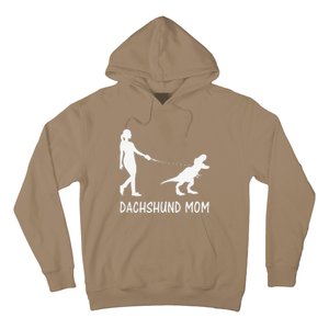 Dachshund Mom Doxie Mama Dog Dinosaur Funny Mothers Day Hoodie