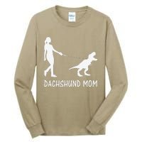 Dachshund Mom Doxie Mama Dog Dinosaur Funny Mothers Day Tall Long Sleeve T-Shirt