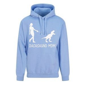 Dachshund Mom Doxie Mama Dog Dinosaur Funny Mothers Day Unisex Surf Hoodie