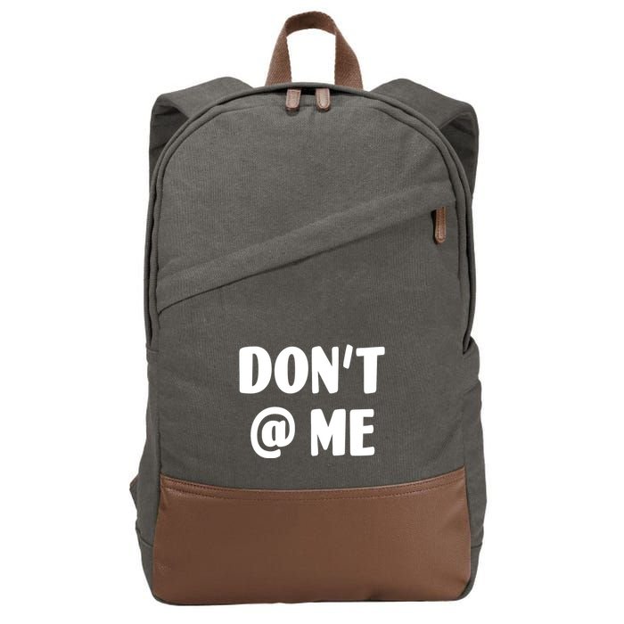 Don't @ Me Cotton Canvas Backpack