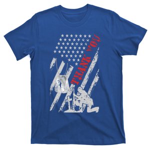 Distressed Memorial Day Tee With Usa Flag Military Thank You Gift T-Shirt