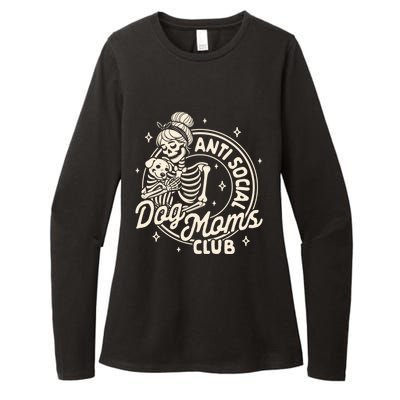 Dog Mom Dog Mama Dog Lady Skeleton Anti Social Dog Moms Club Funny Gift Womens CVC Long Sleeve Shirt