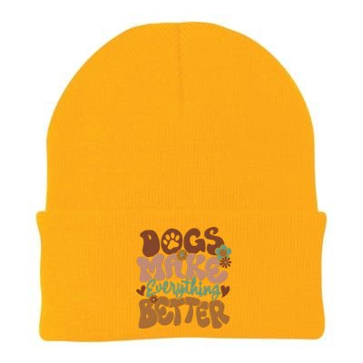 Dogs Make Everything Better Dog Mom Knit Cap Winter Beanie