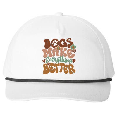 Dogs Make Everything Better Dog Mom Snapback Five-Panel Rope Hat