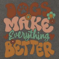 Dogs Make Everything Better Dog Mom Cotton Canvas Backpack