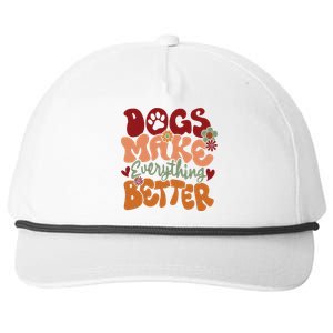 Dogs Make Everything Better Snapback Five-Panel Rope Hat