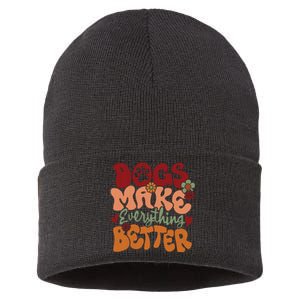 Dogs Make Everything Better Sustainable Knit Beanie