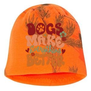 Dogs Make Everything Better Kati - Camo Knit Beanie