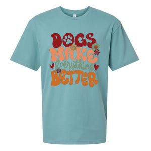 Dogs Make Everything Better Sueded Cloud Jersey T-Shirt