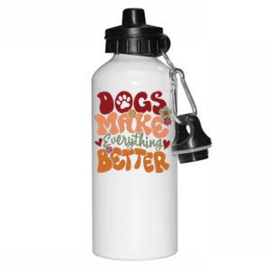 Dogs Make Everything Better Aluminum Water Bottle