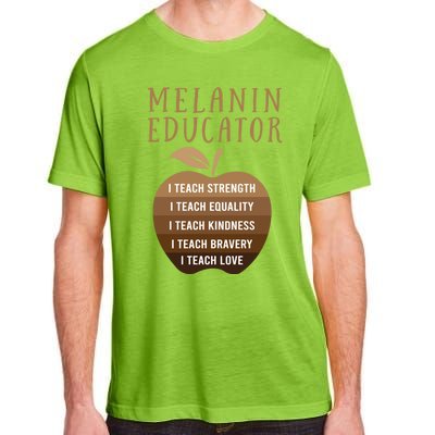 Dope Melanin Educator Clothing African American Teacher Gift Adult ChromaSoft Performance T-Shirt