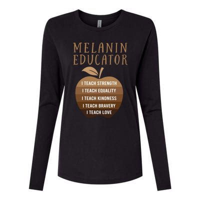 Dope Melanin Educator Clothing African American Teacher Gift Womens Cotton Relaxed Long Sleeve T-Shirt