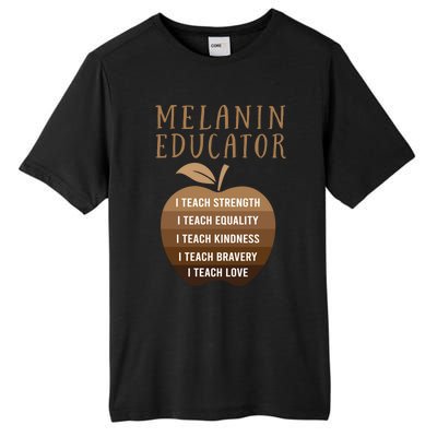 Dope Melanin Educator Clothing African American Teacher Gift Tall Fusion ChromaSoft Performance T-Shirt