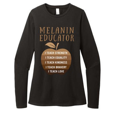 Dope Melanin Educator Clothing African American Teacher Gift Womens CVC Long Sleeve Shirt