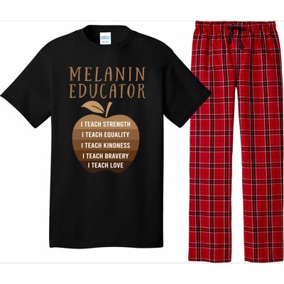 Dope Melanin Educator Clothing African American Teacher Gift Pajama Set