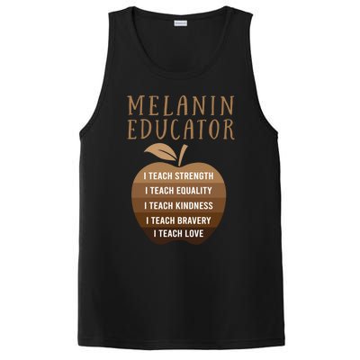 Dope Melanin Educator Clothing African American Teacher Gift PosiCharge Competitor Tank