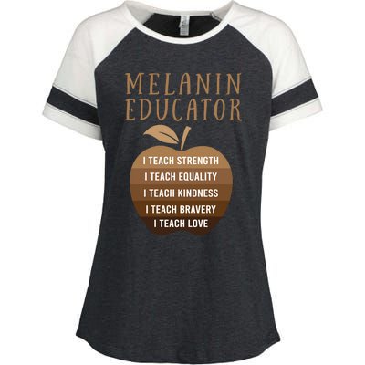 Dope Melanin Educator Clothing African American Teacher Gift Enza Ladies Jersey Colorblock Tee