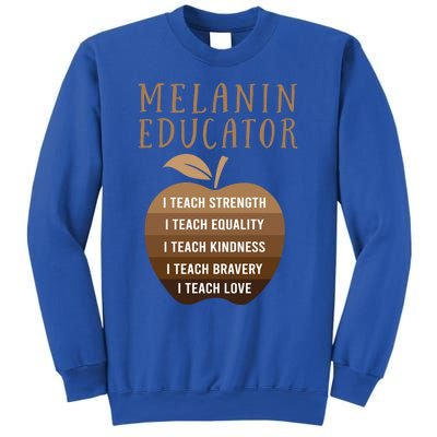 Dope Melanin Educator Clothing African American Teacher Gift Sweatshirt