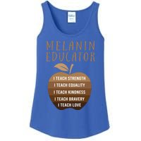 Dope Melanin Educator Clothing African American Teacher Gift Ladies Essential Tank