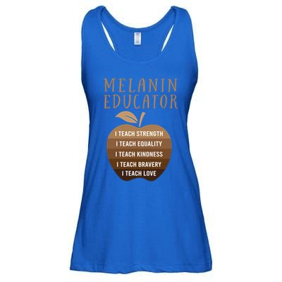 Dope Melanin Educator Clothing African American Teacher Gift Ladies Essential Flowy Tank