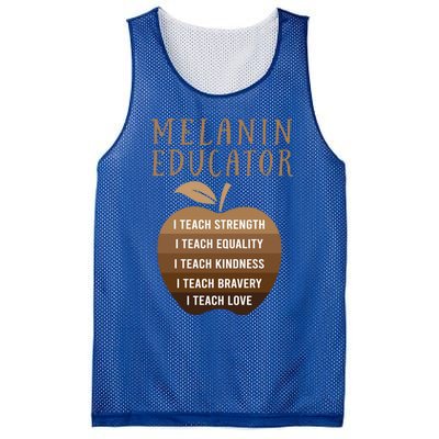 Dope Melanin Educator Clothing African American Teacher Gift Mesh Reversible Basketball Jersey Tank