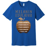 Dope Melanin Educator Clothing African American Teacher Gift Premium T-Shirt